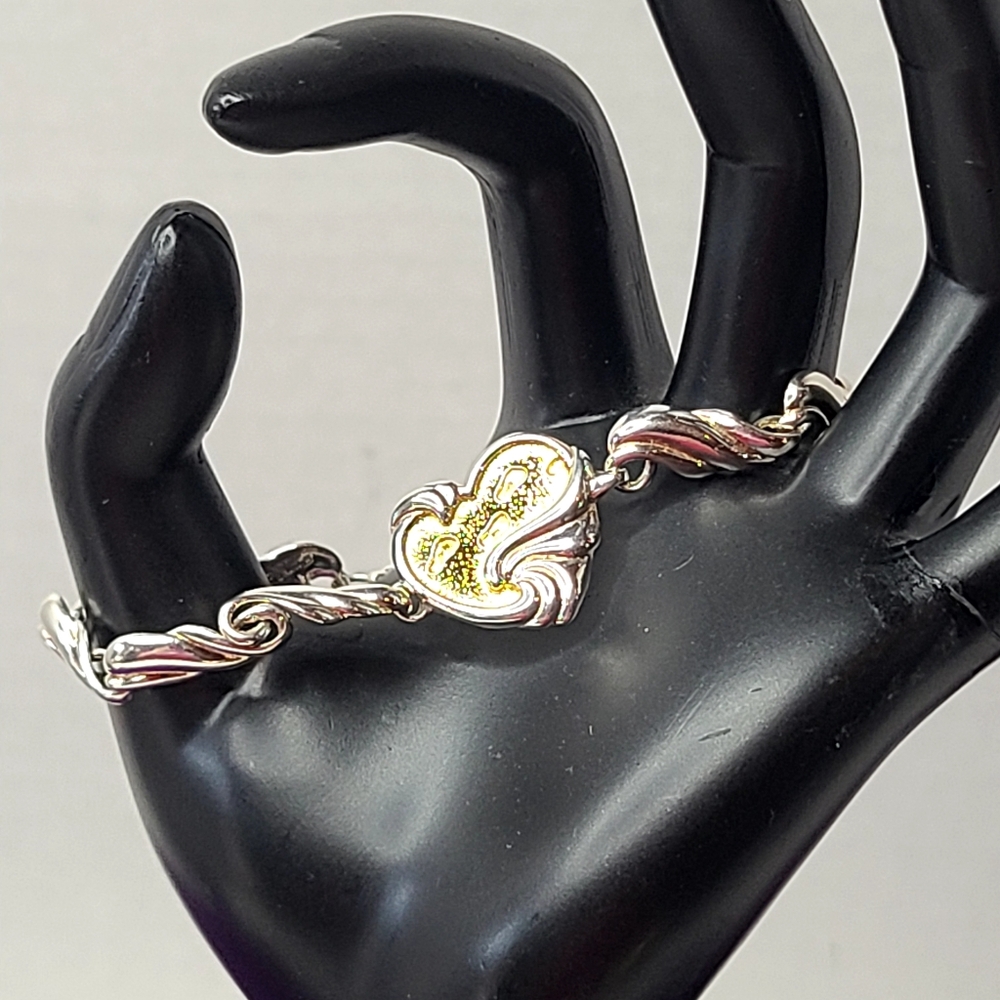 Gorham Sterling Silver Footprints In The Sand Bracelet
